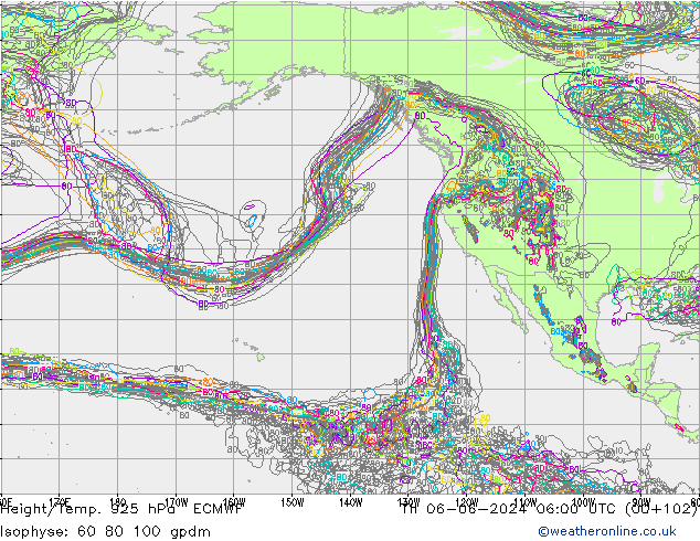 Yükseklik/Sıc. 925 hPa ECMWF Per 06.06.2024 06 UTC
