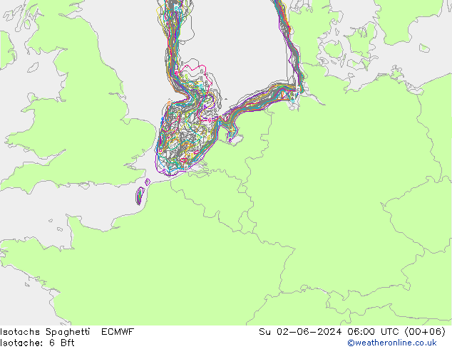 Isotachen Spaghetti ECMWF So 02.06.2024 06 UTC