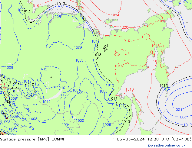 pression de l'air ECMWF jeu 06.06.2024 12 UTC