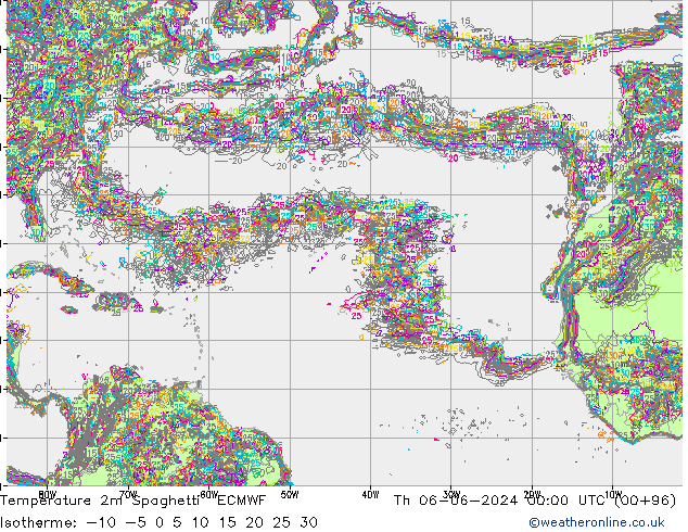 Temperaturkarte Spaghetti ECMWF Do 06.06.2024 00 UTC