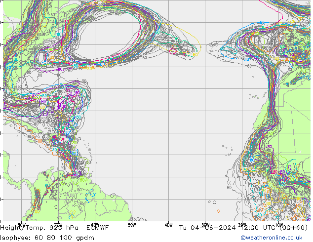 Hoogte/Temp. 925 hPa ECMWF di 04.06.2024 12 UTC