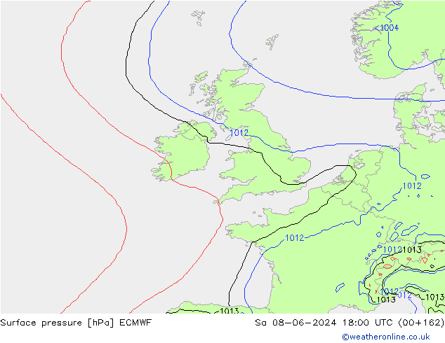 Luchtdruk (Grond) ECMWF za 08.06.2024 18 UTC