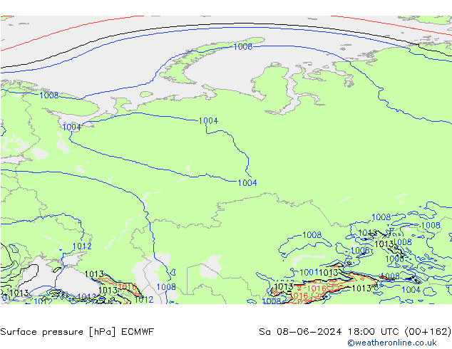 pression de l'air ECMWF sam 08.06.2024 18 UTC