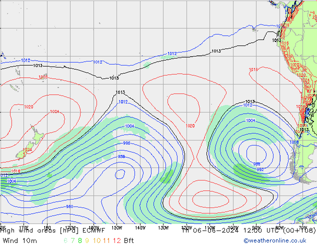 Windvelden ECMWF do 06.06.2024 12 UTC