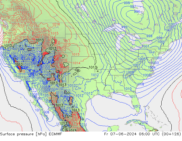 Surface pressure ECMWF Fr 07.06.2024 06 UTC