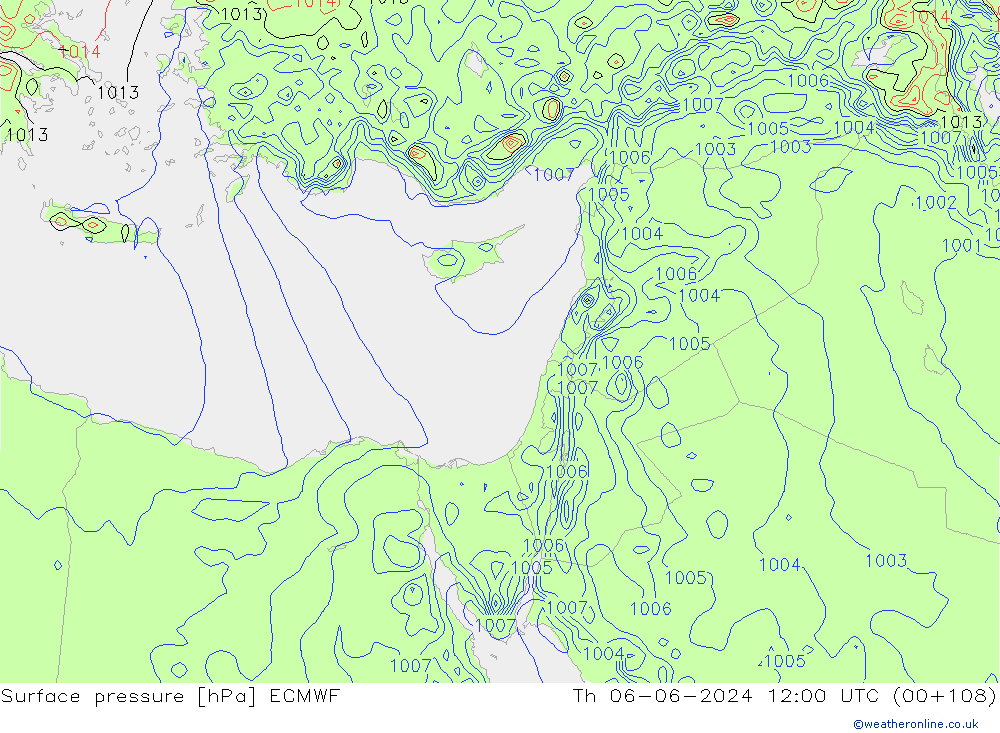 Bodendruck ECMWF Do 06.06.2024 12 UTC