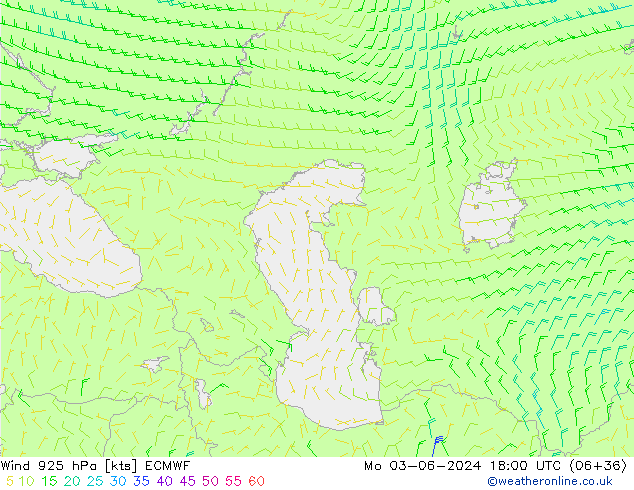 Wind 925 hPa ECMWF Mo 03.06.2024 18 UTC