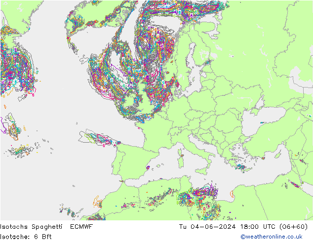 Isotaca Spaghetti ECMWF mar 04.06.2024 18 UTC