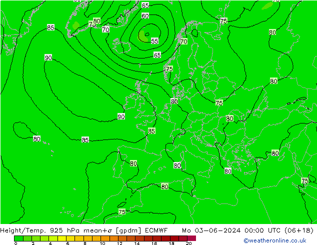 Height/Temp. 925 hPa ECMWF  03.06.2024 00 UTC