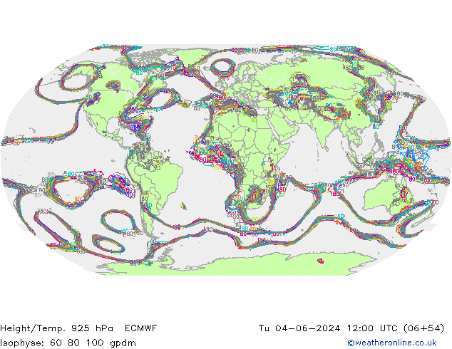 Géop./Temp. 925 hPa ECMWF mar 04.06.2024 12 UTC