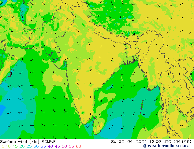  10 m ECMWF  02.06.2024 12 UTC