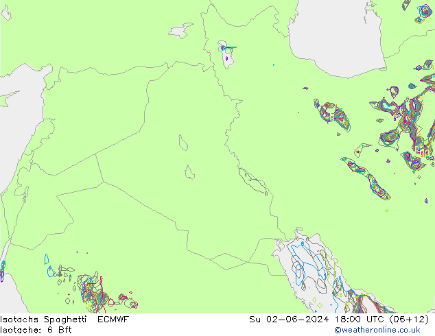 Isotachen Spaghetti ECMWF zo 02.06.2024 18 UTC