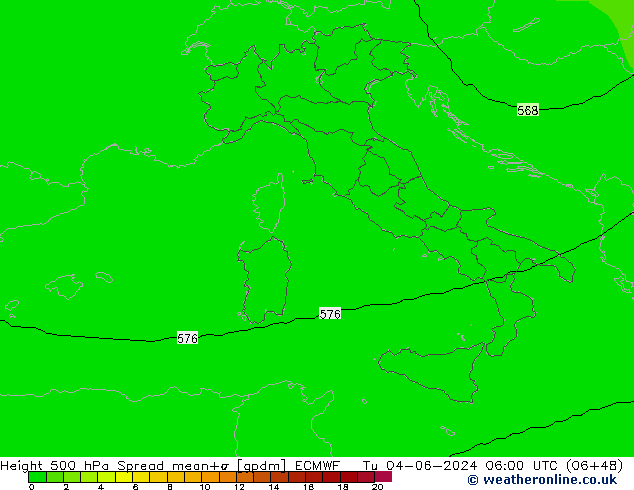 Height 500 hPa Spread ECMWF Ter 04.06.2024 06 UTC