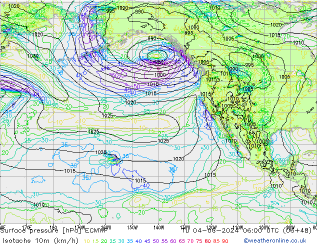 Isotachs (kph) ECMWF Ter 04.06.2024 06 UTC