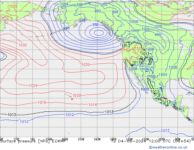 Bodendruck ECMWF Di 04.06.2024 12 UTC