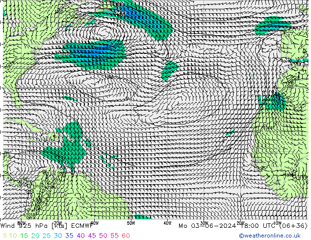 Wind 925 hPa ECMWF ma 03.06.2024 18 UTC