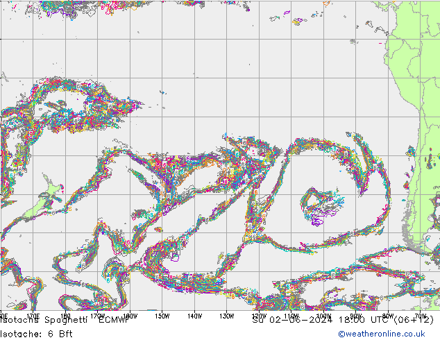 Isotachen Spaghetti ECMWF So 02.06.2024 18 UTC