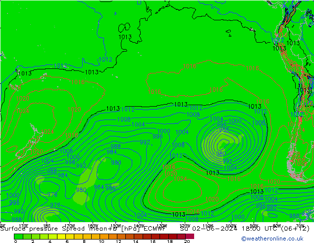 Bodendruck Spread ECMWF So 02.06.2024 18 UTC