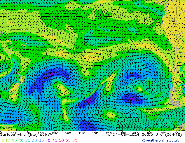 Rüzgar 10 m ECMWF Sa 04.06.2024 06 UTC