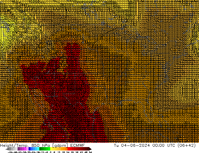 Height/Temp. 850 hPa ECMWF  04.06.2024 00 UTC