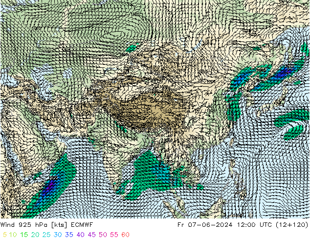 Wind 925 hPa ECMWF vr 07.06.2024 12 UTC