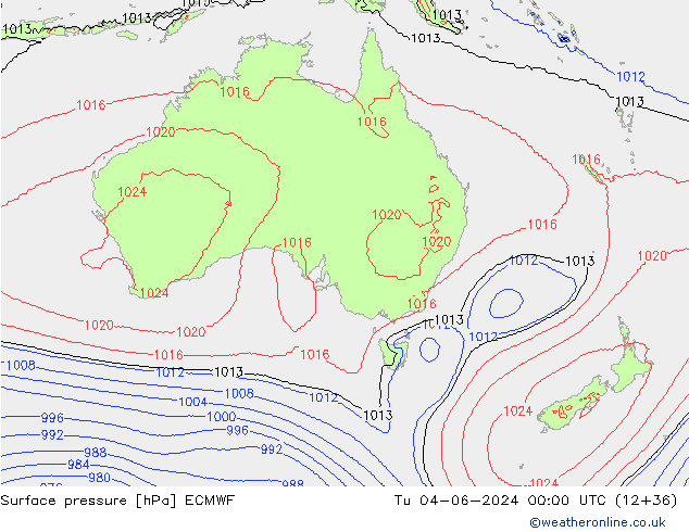 Luchtdruk (Grond) ECMWF di 04.06.2024 00 UTC