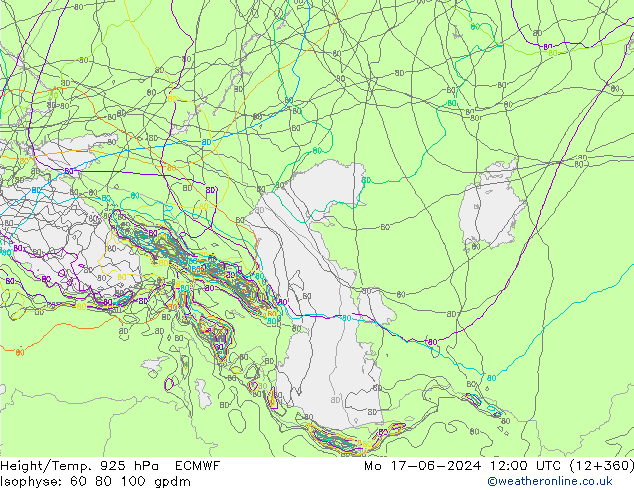 Hoogte/Temp. 925 hPa ECMWF ma 17.06.2024 12 UTC