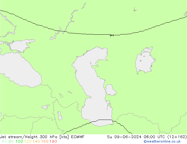 Jet Akımları ECMWF Paz 09.06.2024 06 UTC