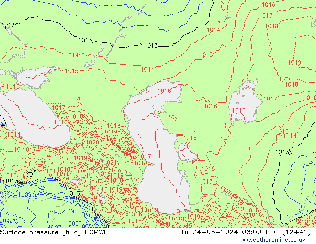 ciśnienie ECMWF wto. 04.06.2024 06 UTC