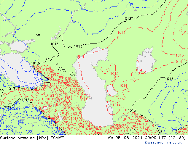 Surface pressure ECMWF We 05.06.2024 00 UTC