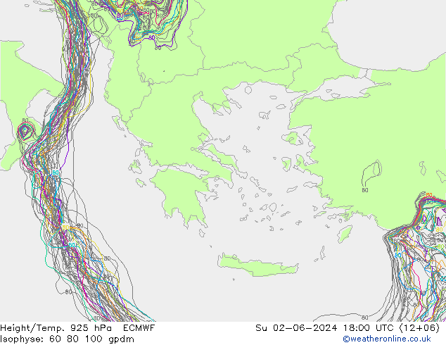 Height/Temp. 925 hPa ECMWF  02.06.2024 18 UTC