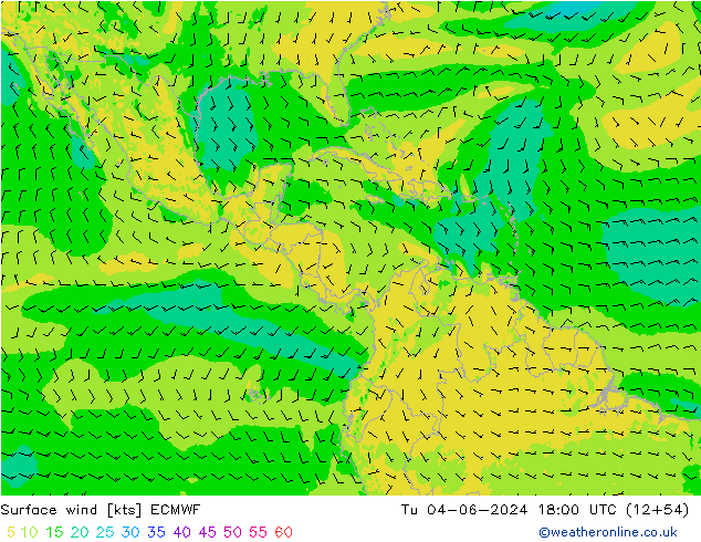 Vento 10 m ECMWF Ter 04.06.2024 18 UTC