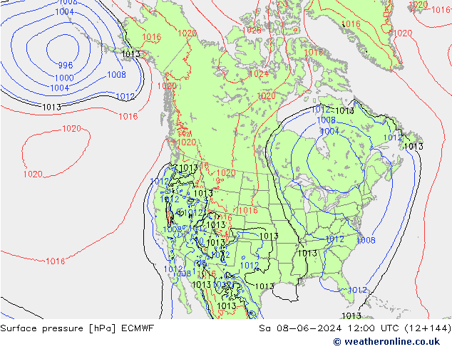 pression de l'air ECMWF sam 08.06.2024 12 UTC