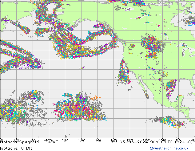 Isotaca Spaghetti ECMWF mié 05.06.2024 00 UTC