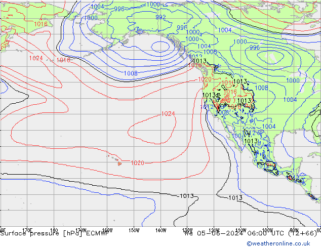 приземное давление ECMWF ср 05.06.2024 06 UTC