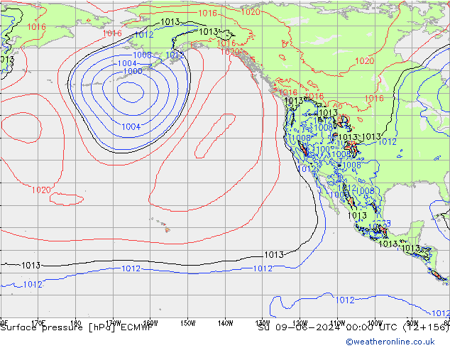 ciśnienie ECMWF nie. 09.06.2024 00 UTC