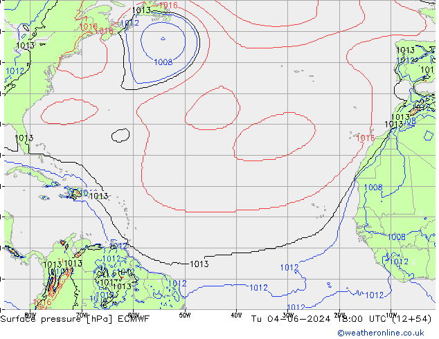 ciśnienie ECMWF wto. 04.06.2024 18 UTC