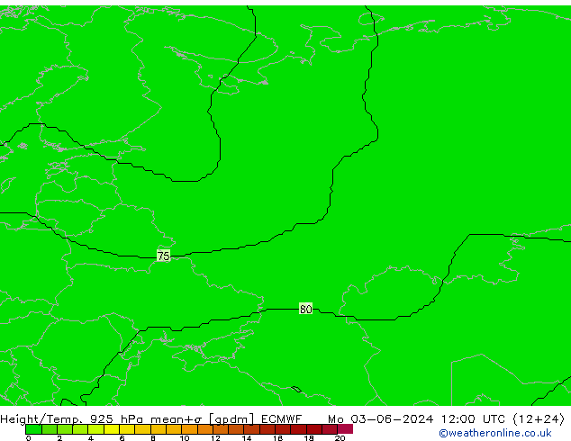 Hoogte/Temp. 925 hPa ECMWF ma 03.06.2024 12 UTC