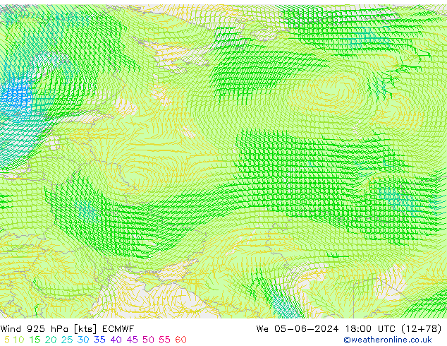 Wind 925 hPa ECMWF We 05.06.2024 18 UTC