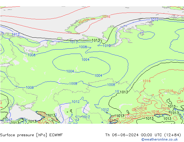 Yer basıncı ECMWF Per 06.06.2024 00 UTC