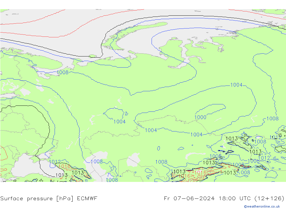 Yer basıncı ECMWF Cu 07.06.2024 18 UTC