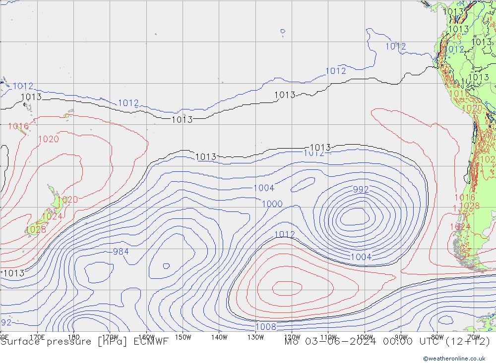 Surface pressure ECMWF Mo 03.06.2024 00 UTC