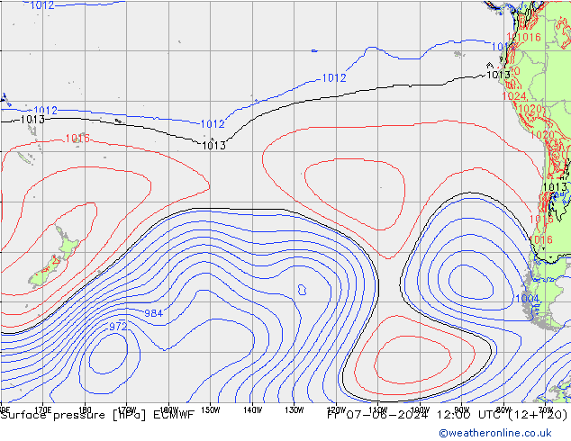 Atmosférický tlak ECMWF Pá 07.06.2024 12 UTC