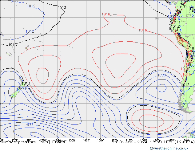 ciśnienie ECMWF nie. 09.06.2024 18 UTC