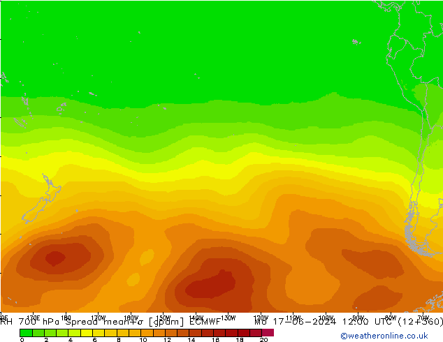 RH 700 hPa Spread ECMWF Mo 17.06.2024 12 UTC