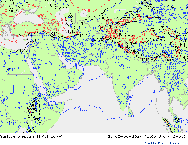 ciśnienie ECMWF nie. 02.06.2024 12 UTC
