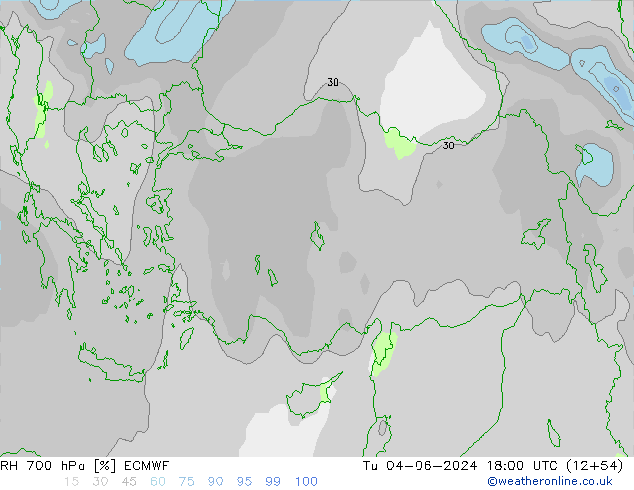 RV 700 hPa ECMWF di 04.06.2024 18 UTC