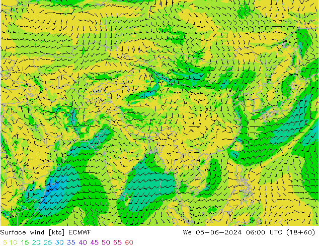 Surface wind ECMWF St 05.06.2024 06 UTC