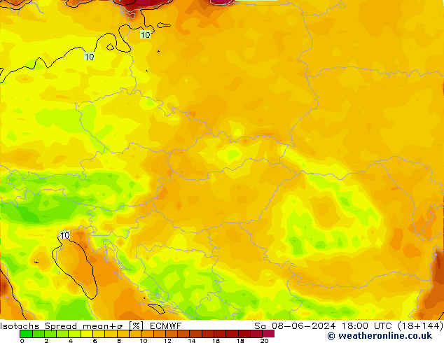 Isotachs Spread ECMWF  08.06.2024 18 UTC