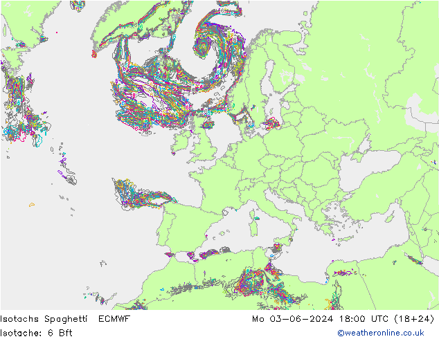 Isotachs Spaghetti ECMWF  03.06.2024 18 UTC